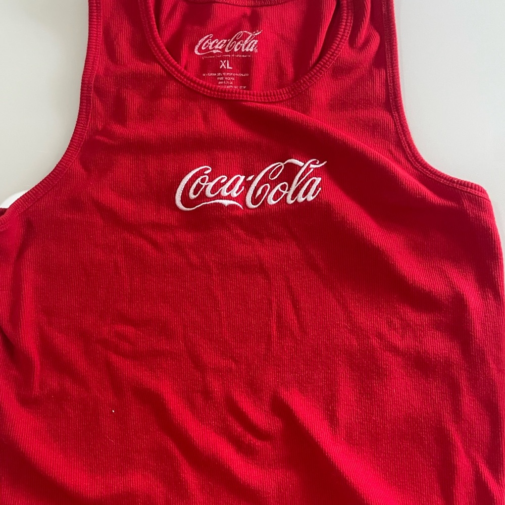 XL red coca cola tank top